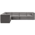 thumbnail image 3 of Meridian Furniture Quincy Grey Velvet Modular Sectional, 3 of 13