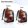 thumbnail image 3 of Naloa Red And White Fire Bird Canvas Backpack for Men Women Rucksack Casual Travel Daypack College Tote Satchel Bookbag for Teens-Small, 3 of 7
