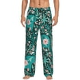 thumbnail image 2 of Picia Lephants in the Jungle Mens Soft Woven Cotton Elastic Waistband Sleep Pajama Pant Lounge Sleep Pant With Pockets And Drawstring-Small, 2 of 9