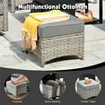 thumbnail image 3 of Ovios 5 Pieces High-Back Outdoor Patio Furniture with Fire Pit All Weather Wicker Conversation Furniture with Sofa for Backyard, 3 of 9