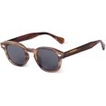 thumbnail image 1 of HCHES Transparent Blue Round Sunglasses Women Men Retro Rivet Small Sun Glasses UV400, 1 of 1