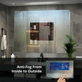 thumbnail image 6 of Lexora LL4832LEDM 48 x 32 in. Lugano Tall LED Mirror with Defogger, Silver, 6 of 6