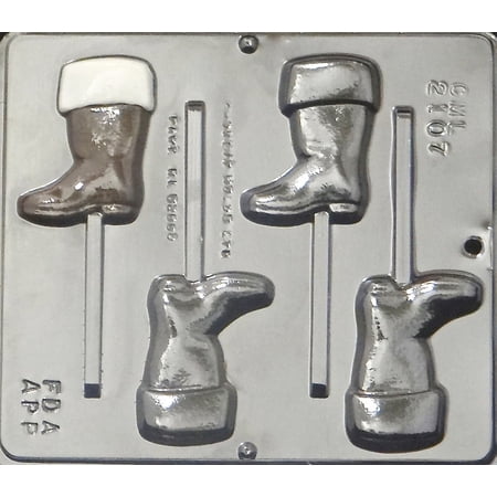 2107 Santa's Boot Lollipop Chocolate Candy Mold