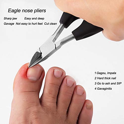 Toenail Clippers, Medical Grade Toe Nail Trimmer, Nail Clippers for Thick  Nails or Ingrown Toenail Tool, Stainless Steel Sharp Pedicure Toe Nail  Clippers Adult, with Easy-to-Grip Rubber Handle.