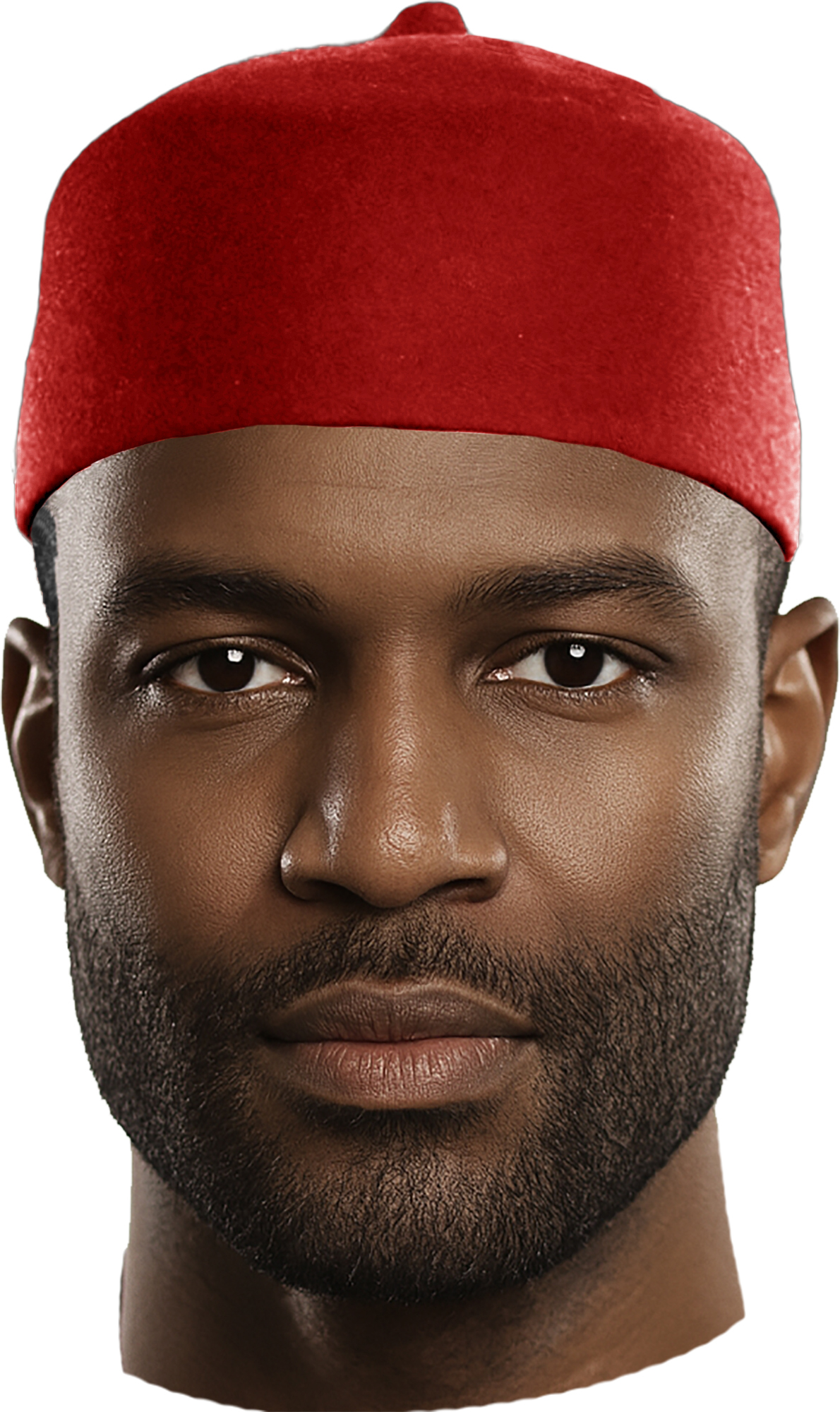 Maroon Wool Felt Igbo Cap – African Fez Kufi Hat For Men