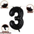 thumbnail image 3 of 40 Inch Black Large Numbers Foil Balloons Number 3 Helium Mylar Digital Balloon For Birthday Party Supplies Decorations, 3 of 8