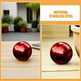 thumbnail image 3 of Boules Creuses en Acier Inoxydable Gouttes de Pluie Rouge Foncé pour Décoration de Jardin Unique 2 Pcs, 3 of 8