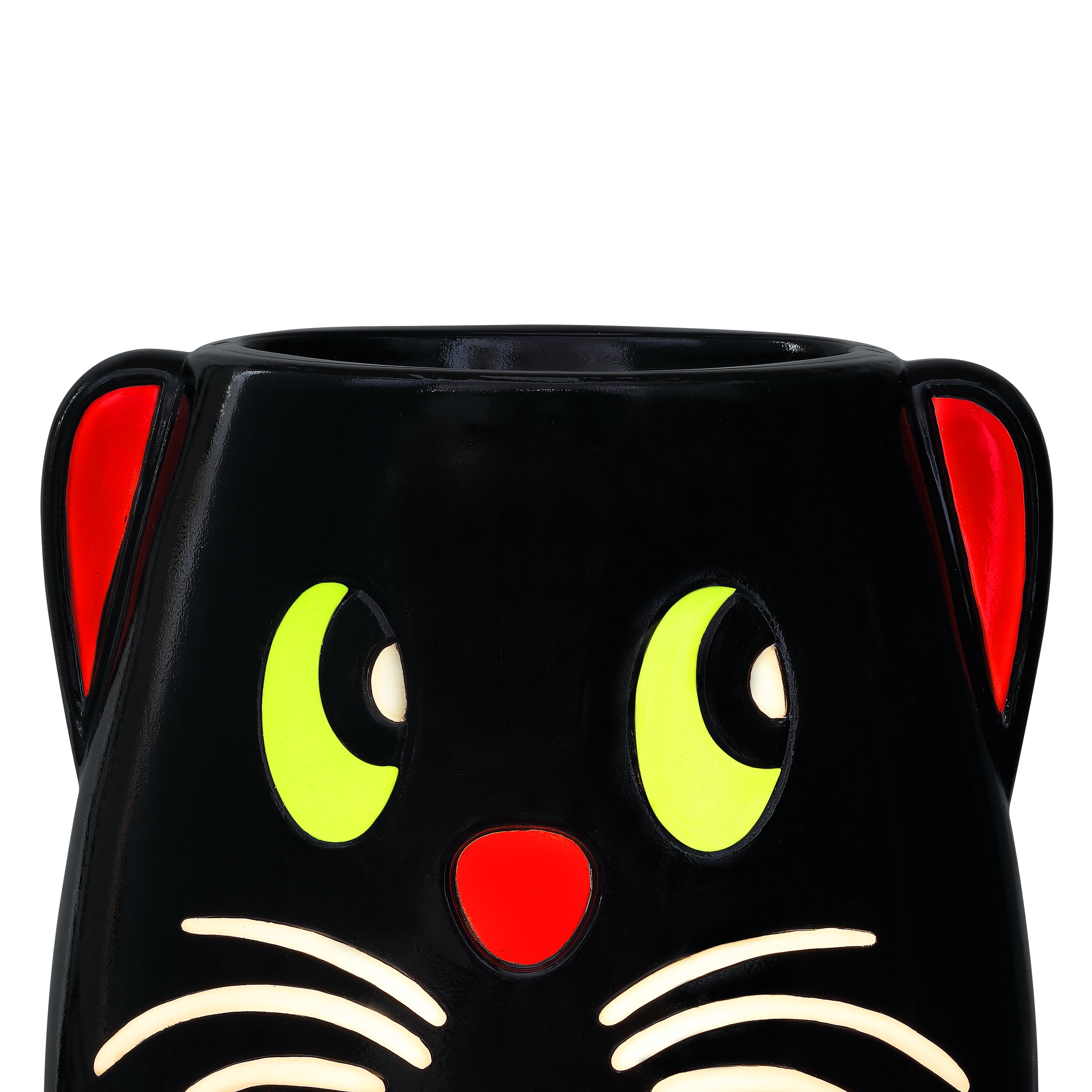Mr. Halloween 18" Lit Blow Mold Black Cat, Black