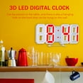 thumbnail image 3 of Amdohai 3D LED Digital Clock Electronic Table Clock Alarm Clock Wall Glowing Hanging Clocks White Shell Red Display, 3 of 7
