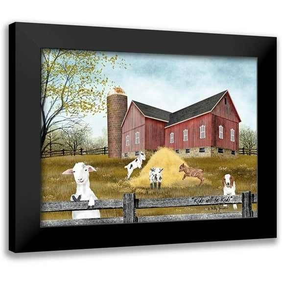 Jacobs, Billy 14x12 Black Modern Framed Museum Art Print Titled - Kids Will be Kids