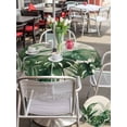 thumbnail image 5 of Outdoor Tablecloth with Umbrella Hole for Patio/Picnic/Party/Camping, Palm Leaves Tropical Waterproof Table Cloth Round Cover Washable, Green Botanical Summer Linen (Dia 54"), 5 of 8