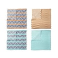 thumbnail image 3 of Bacati - Triangles Aqua/Orange/Navy Boys Muslin Crib Bedding Set, 3 of 54