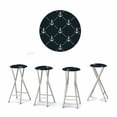 thumbnail image 2 of Best of Times 13169W2102-WR Anchors Away Bar Stools, White & Red - Set of 4, 2 of 4