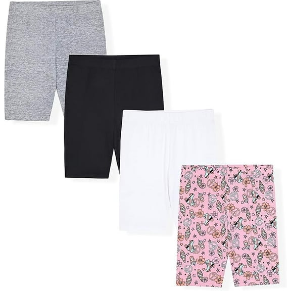 Girls 4 Pack Bike Shorts Size 7-16