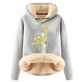 thumbnail image 1 of Chandail à Capuche Imprimé de Noël pour Femmes, Chandail d'Hiver Confortable et Chaud, Tenue Décontractée, 1 of 2