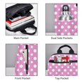 thumbnail image 3 of Yiaed Purple And White Polka Dot Print Lightweight Backpack Travel Backpacks Hiking Daypack for Women Men, 3 of 5