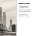 thumbnail image 3 of New York City, Brooklyn Bridge and Manhattan Skyline, Black and White Birch Wood Wall Sign (6x9 Rustic Home Decor, Ready to Hang Art), 3 of 5