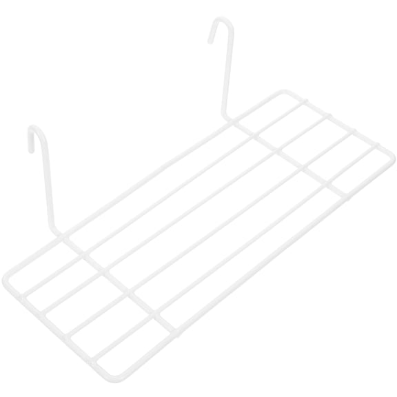 MLINS White Iron Grid Panel Shelf Practical UnderShelf Storage Rack for Wall Decoration 25x10cm
