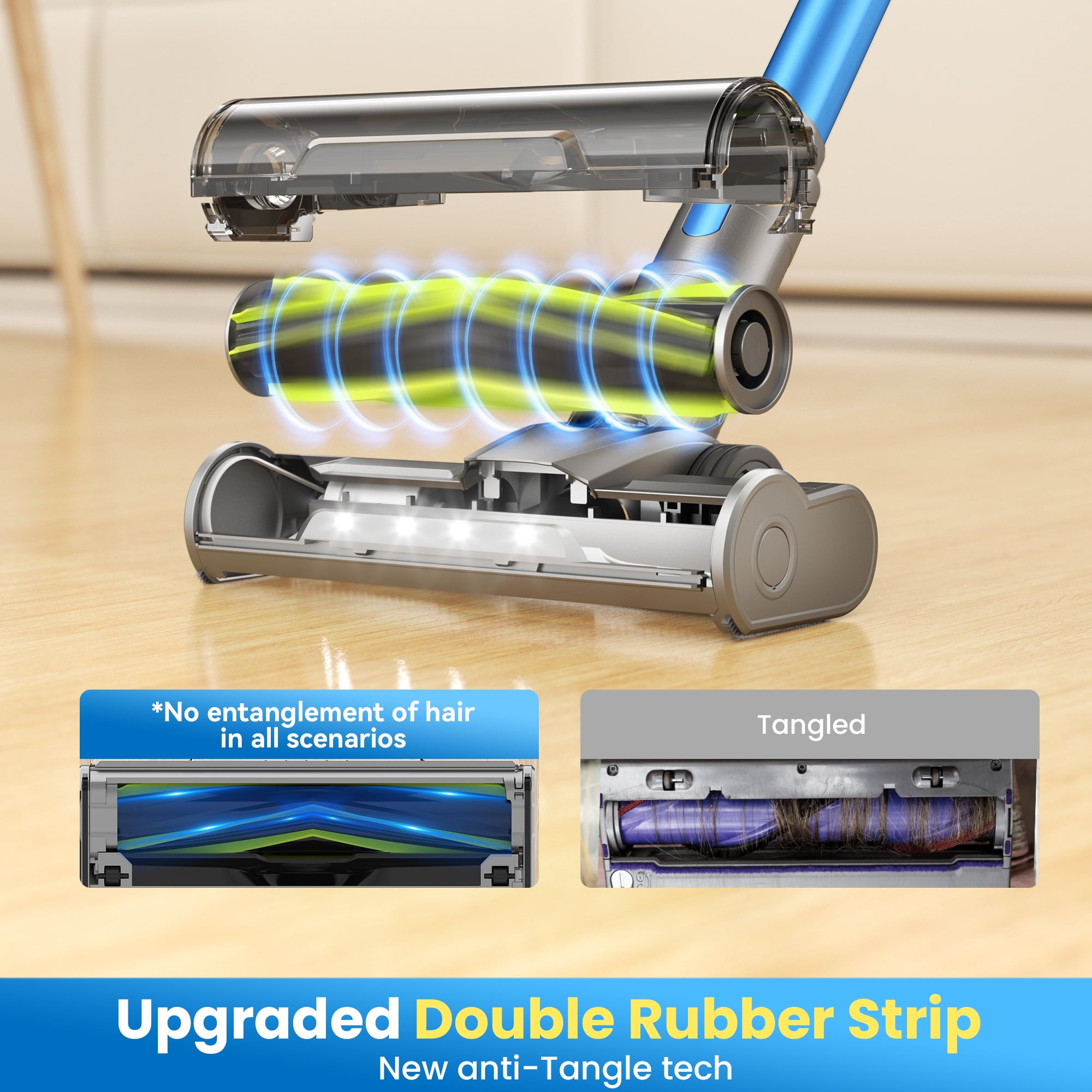 INSE Cordless Stick Vacuum for Carpet Wood Floor Pet Hair