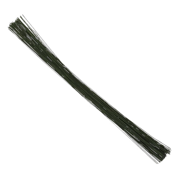 WRITWAA Paper Coated Floral Wire Olive Green Bendable Iron for Flower Arrangement and Crafts 100Pcs