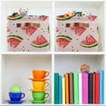 thumbnail image 7 of Watermelon Watercolor Square Storage Basket Storage Bins Canvas Storage Organizer Closet Shelf Organizer for Home Office, 1 Pc, 7 of 7