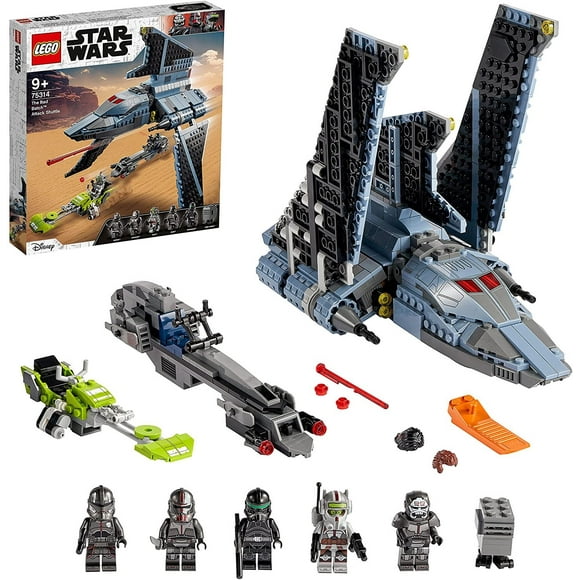 LEGO 75314 Star Wars le Mauvais Jouet de Construction de Navette d'Attaque par Lots pour les Enfants de 9 Ans, avec 5 Clones Figurines et Gonk Droïde