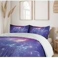 thumbnail image 6 of Ambesonne Nebula Duvet Cover Sets, Milky Way Galaxy Stars, 2-King, Navy Purple, 6 of 7