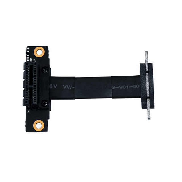 PCIE X1 Câble Rehausseur Double Angle Droit PCIE 3.0 X1 à X1 Câble d'Extension 8Gbps PCI 1X Rallonge de Carte Ruban