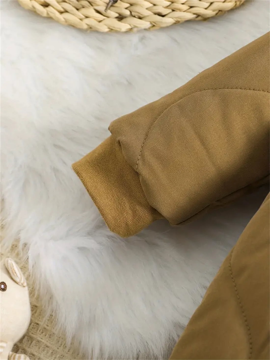 WIBACKER 3-24M Infant Hooded Thick Romper Long Sleeve Zipper Fleece Warm Winter Coat for Baby Toddler Boys Girls