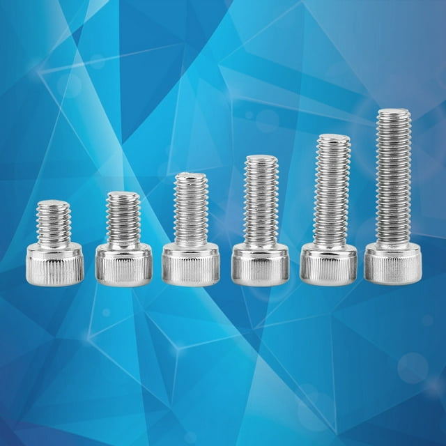 Akozon M3 M5 M6 M8 SS304 Tête de Douille Hexagonale en Acier Inoxydable Vis Rondes et Écrous Ensemble et Kit d'Assortiment de Rondelles