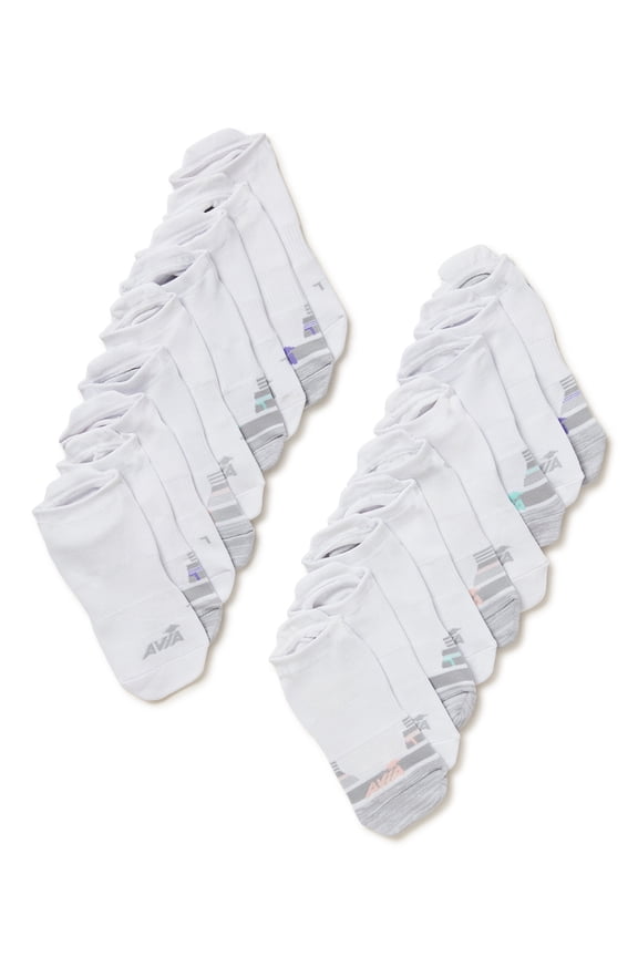 Women's Lightweight Lowcut Socks with Tab, 18-Pack, Size 4-10