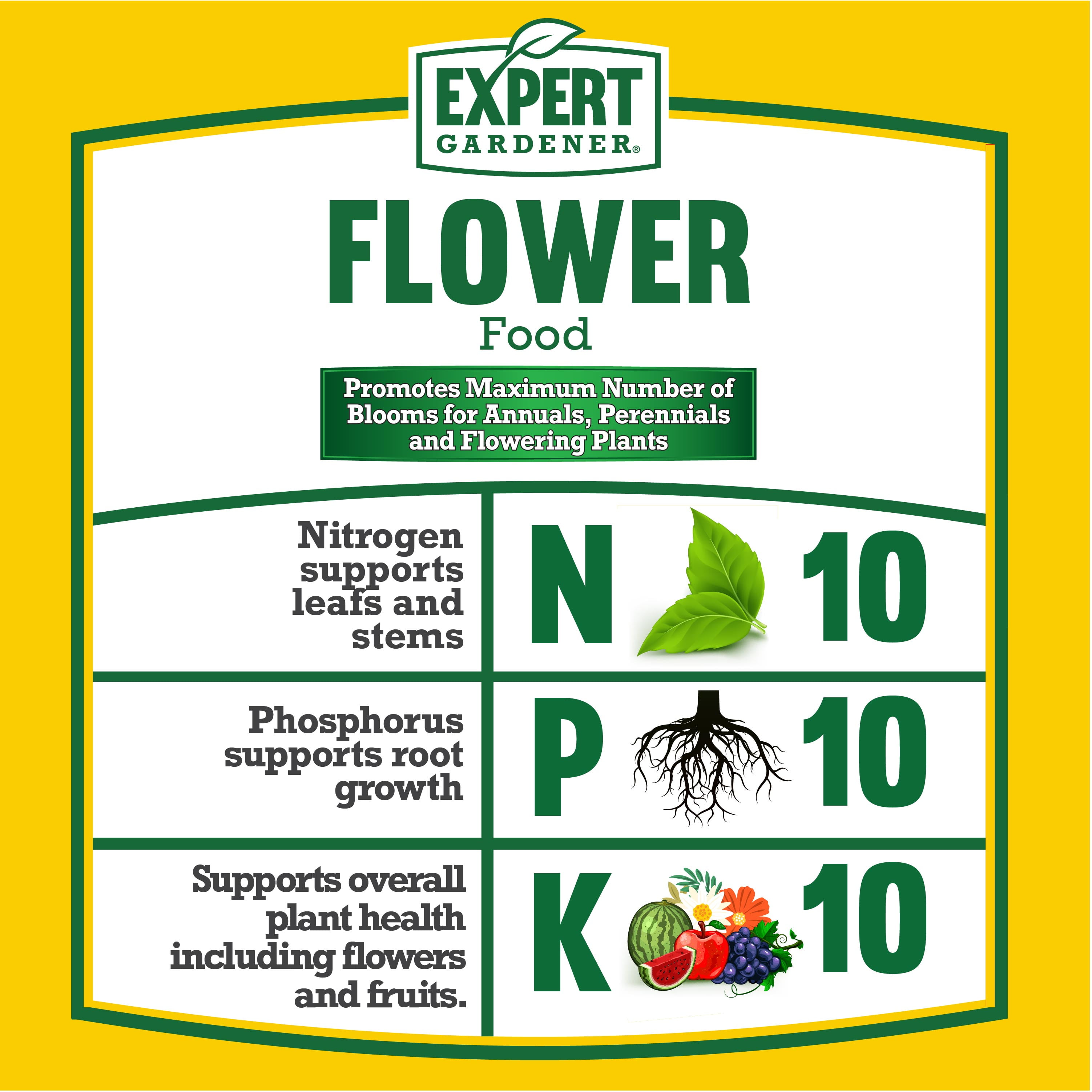 Garden Genie Flower Grow Flowering Fertilizer For Plants, Special Essential  Fertilizer for All Types of Flowering