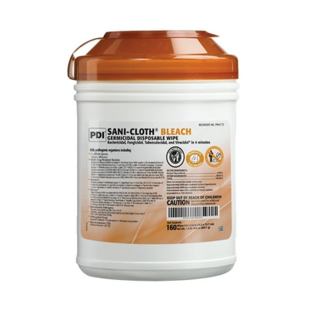 Sani-Cloth Bleach Surface Disinfectant Cleaner Wipe Canister Bleach Scent 160 Ct P84172