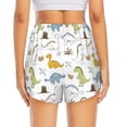thumbnail image 4 of Uemuo Dinosaur Pattern Women's Athletic Shorts High Waisted Running Shorts with Liner Pockets Gym Elastic Workout Shorts-Medium, 4 of 9