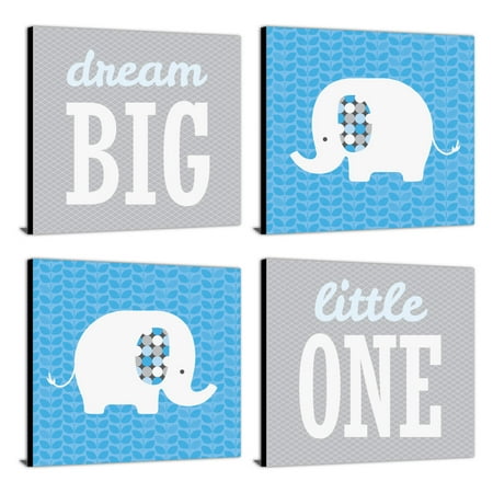 Blue Baby Elephant Nursery Decor 11 X Wall Art Blue Baby Elephant Nursery Decor 11 X Wall Art Set Of 4 Prints For S Room Com