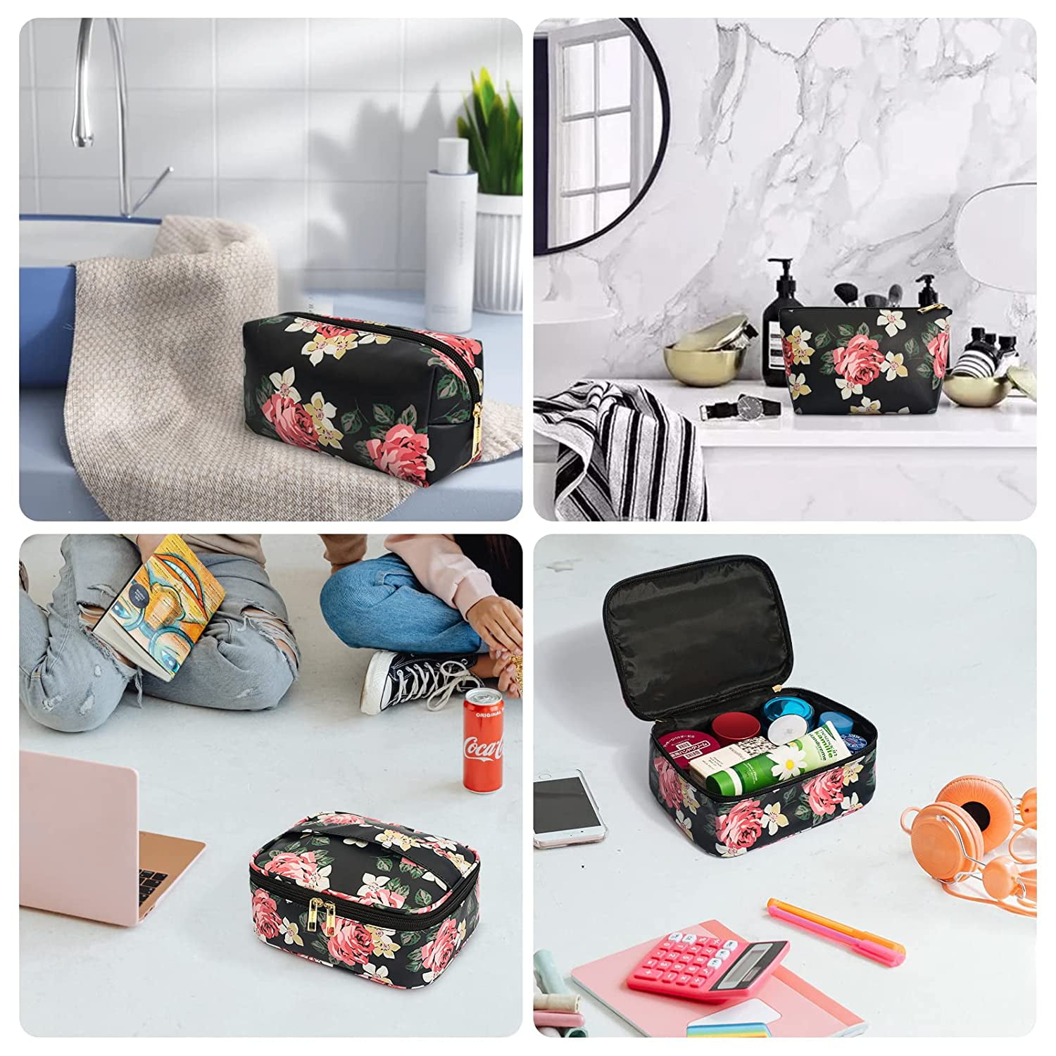 3pcs Makeup Pouches Cosmetics Storage Bags For Toiletry Organizer, Travel,  Home