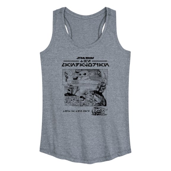 Star Wars - The Mandalorian Mando Manga - Wo Men's Racerback Graphic Tank Top