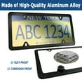 thumbnail image 5 of License Plate Cover and Frame - Clear Flat Car Tag Protector& Black Aluminum Frame Holder, 2 Sets, 5 of 9