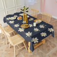 thumbnail image 3 of Pioneer Flower Floral Print Pattern Rectangle Tablecloth 60"x120", Waterproof Polyester Table Cloth, Wipeable Spillproof for Dining Camping Indoor Outdoor, 3 of 6