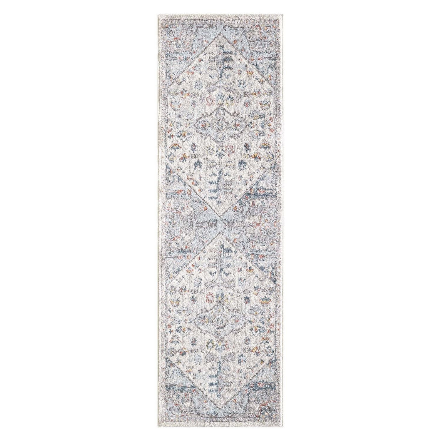 Vesta Cream and Blue Woven Area Rug