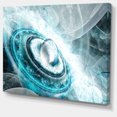 thumbnail image 2 of Blue Fractal Flying Saucer - Floral Canvas Art Print, 2 of 4