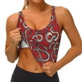 thumbnail image 3 of Fotbe Snake Sujetador Deportivo Largo sin Aros para Mujer con Almohadillas y Soporte Medio, Transpirable y Absorbente, Camiseta Tipo Chaleco o Tank Top-Large, 3 of 8