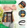 thumbnail image 4 of Yayeee Waist Apron with Pockets for Cooking Waterproof Half Server Aprons, Orange Geometric, 4 of 7