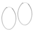 thumbnail image 3 of Large Modern Ovals .925 Sterling Silver Statement Big Hoop Earrings, 3 of 5