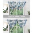 thumbnail image 5 of Waterfall Valances for Windows, Crab Kitchen Sheer Valance Curtains, Blue Coastal Starfish Ocean Coral Nautical Rod Pocket Elegant Swag Valances for Living Room Bedroom, 47.2"x38.5", 3 Panel, 5 of 8