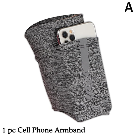 Adjustable Running Armband Phone Holder With Wrist Strap Large Capacity Sweat Resistant Polyester For Outdoor Activities