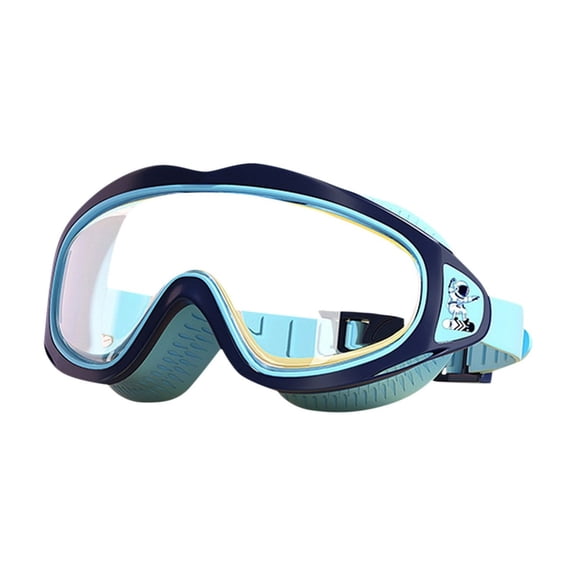 Swimming Goggles For 3-16 Years Old Children, Hd Large Frame Waterproof Anti-Fog Goggles For Kids, Comfortable Silicone Strap Diving Goggles For Pool, Beach, Water Sports