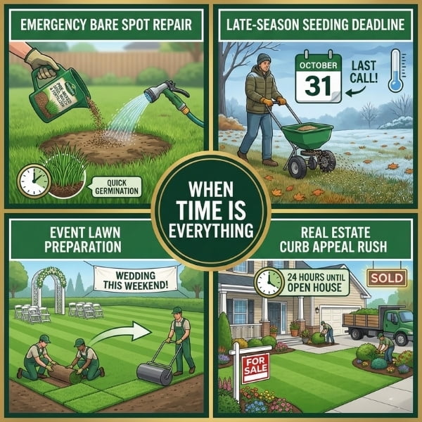 Old Cobblers Farm™ Wicked Tuff Turf Speedy Lawn Seed (5 lbs | 10 lbs | 15 lbs | 20 lbs) (15lbs)