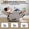 thumbnail image 6 of Brown Oversized Fabric Recliner Chair for Living Room, Wide Seat Manual Recliner with Footrest and Phone Holder, Overstuffed Comfort Lounge Seating, 6 of 8