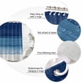 thumbnail image 6 of Navy Blue Ombre Waterproof Fabric Shower Curtain,Modern Abstract Art Blue White Striped Waterproof Fabric Shower Curtain for Bathroom Curtains Bathtubs Shower Curtains with 12 Hooks Extra Long 72x96, 6 of 8